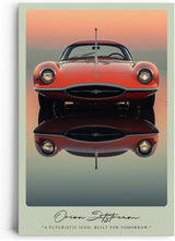 Paul Sinus Leinwandbild 80x120cm Orion Jetstream Leinwandbild futuristischer Sportwagen mit ikonischem Design in dramatischer Abendstimmung