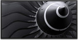 Flugzeugturbine ca. 130x70cm Wandbild inklusive Schattenfugenrahmen schwarz - Panorama Leinwand Bild XXL Format Wandbilder Wohnzimmer Wohnung Deko Kunstdrucke