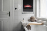 Paul Sinus Leinwandbild 80x120cm The Red Dream Klassischer Roadster Leidenschaft und Kraft Zeitlose Automobilkunst Dynamische Eleganz