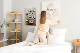 Paul Sinus 60x90cm Wandbild Floral Elegance – Stilvolle Blütenpracht in plastischer Anmutung auf Leinwand Holzrahmen