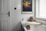 Paul Sinus Leinwandbild 60x90cm Fire & Ice spektakuläre Landschaft brennender Himmel gefrorener See Sonnenuntergang dramatisch kontrastreich