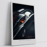 Paul Sinus Leinwandbild 80x120cm Obsidian – Eleganz, Luxus, Exklusivität, Automobilkunst, Retro, Vintage, Schwarz, Perfektion, Design, Stil, Ästhetik