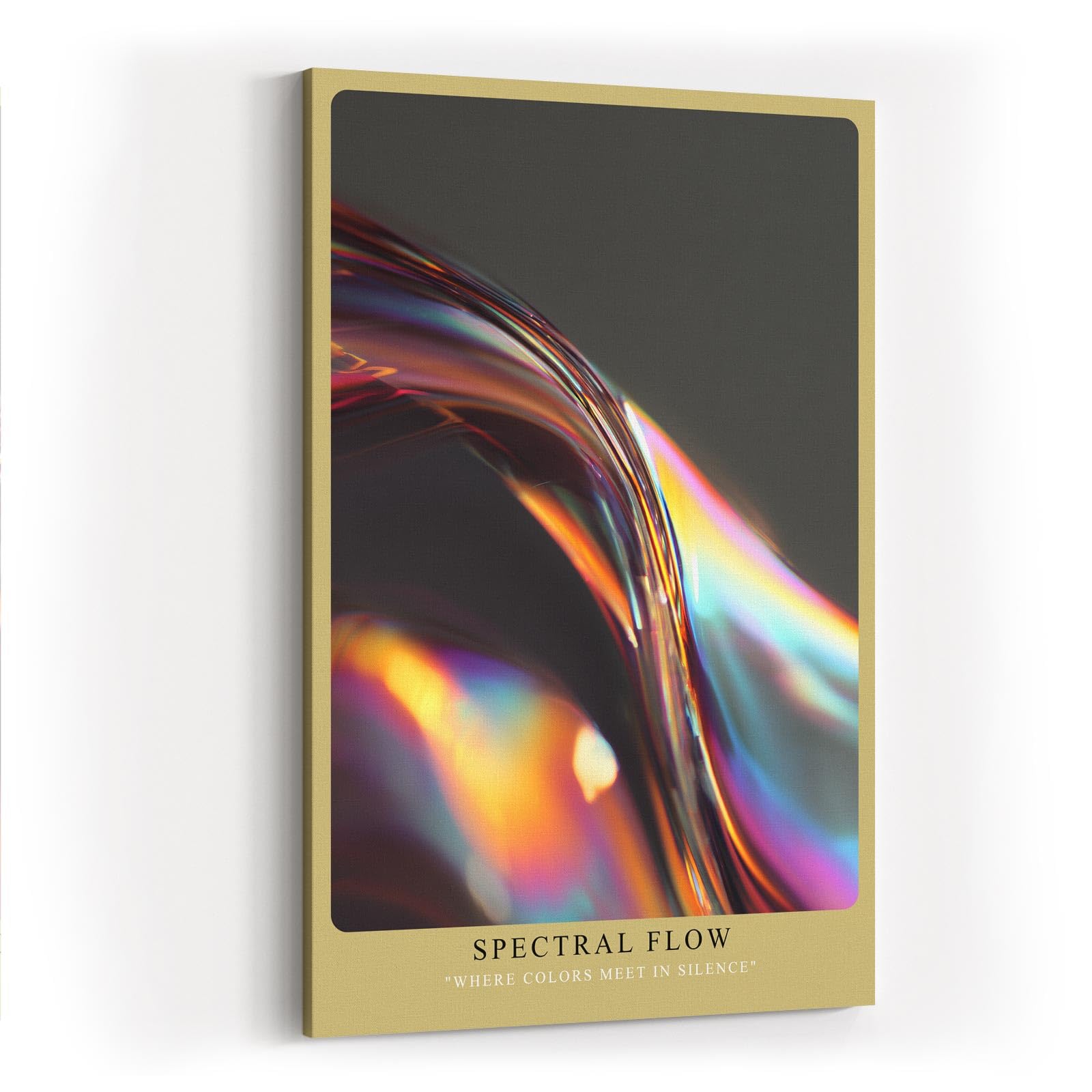 Paul Sinus Wandbild in 40x60cm Spectral Flow – minimalistisches Farbspiel in fließenden Kurven und schillernden Reflexionen für elegante Raumgestaltung