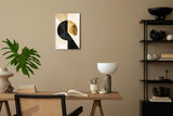 Paul Sinus 60x90cm Wandbild Golden Motion – Powerdesign und Fokusgeometrie im modernen Kreis-Stil auf Leinwand