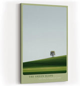 Paul Sinus Wandbild in 40x60cm einzelner Baum auf grüner Hügellandschaft – minimalistisches Naturmotiv für moderne Raumgestaltung