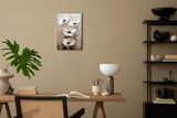 Paul Sinus 60x90cm Wandbild Blütenglanz in Beige – Stilvolle Wandkunst mit floraler Tiefe Blume