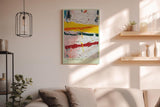 Paul Sinus Wandbild in 40x60cm Color Parade Abstrakte Komposition mit kräftigen Farbbalken und pastosen Strukturen