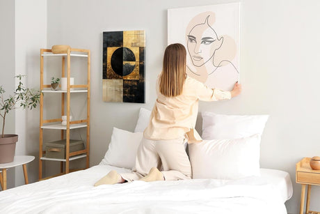 Paul Sinus 60x90cm Wandbild, Meisterhaftes Design in Fokusgeometrie – Kontrastvolle Harmonie trifft auf Ästhetik