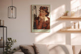 Paul Sinus Wandbild in 40x60cm Ready for Takeoff, Boys – Pin-up-Pilotin in Lederjacke und Fliegerbrille mit verträumtem Blick