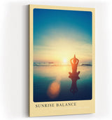 Paul Sinus Kunstdruck 40x60cm Sunrise Balance Yoga Meer Sonnenaufgang Meditation Ruhe Silhouette