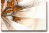 Sinus Art Wandbild 120x80cm Futuristische Lichtstrahlen in Bronze und Cremeweiß – elegant verspielt und optisch raumöffnend