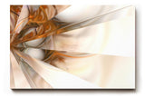Sinus Art Wandbild 120x80cm Futuristische Lichtstrahlen in Bronze und Cremeweiß – elegant verspielt und optisch raumöffnend