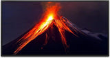 Vulkan mit Lava ca. 130x70cm Wandbild inklusive Schattenfugenrahmen schwarz - Panorama Leinwand Bild XXL Format Wandbilder Wohnzimmer Wohnung Deko Kunstdrucke