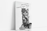 Paul Sinus Poster/Leinwandbild/Rahmenoption Lustiges Katzenbild – Niedliche Klo-Deko fürs Gäste-WC – Perfekt für Sauberkeitsfans