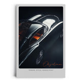 Paul Sinus Leinwandbild 80x120cm Obsidian – Eleganz, Luxus, Exklusivität, Automobilkunst, Retro, Vintage, Schwarz, Perfektion, Design, Stil, Ästhetik
