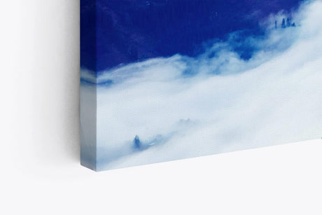 Paul Sinus Wandbild 120x80cm Berge Wolken Himmel Abendröte Blau Kunstvoll