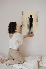 Paul Sinus 60x90cm Wandbild Tiefe Harmonie – Ausdrucksstarkes Kunstwerk zweier Figuren als Symbol für Einheit und Gleichgewicht