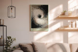 Paul Sinus Wandbild in 40x60cm The Quiet Vortex – Abstrakte Wirbelkomposition in Schwarz, Weiß und Brauntönen mit sanften Übergängen