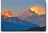 Sinus Art Wandbild 120x80cm Strahlende Bergspitzen in warmem Licht mit magischer Atmosphäre