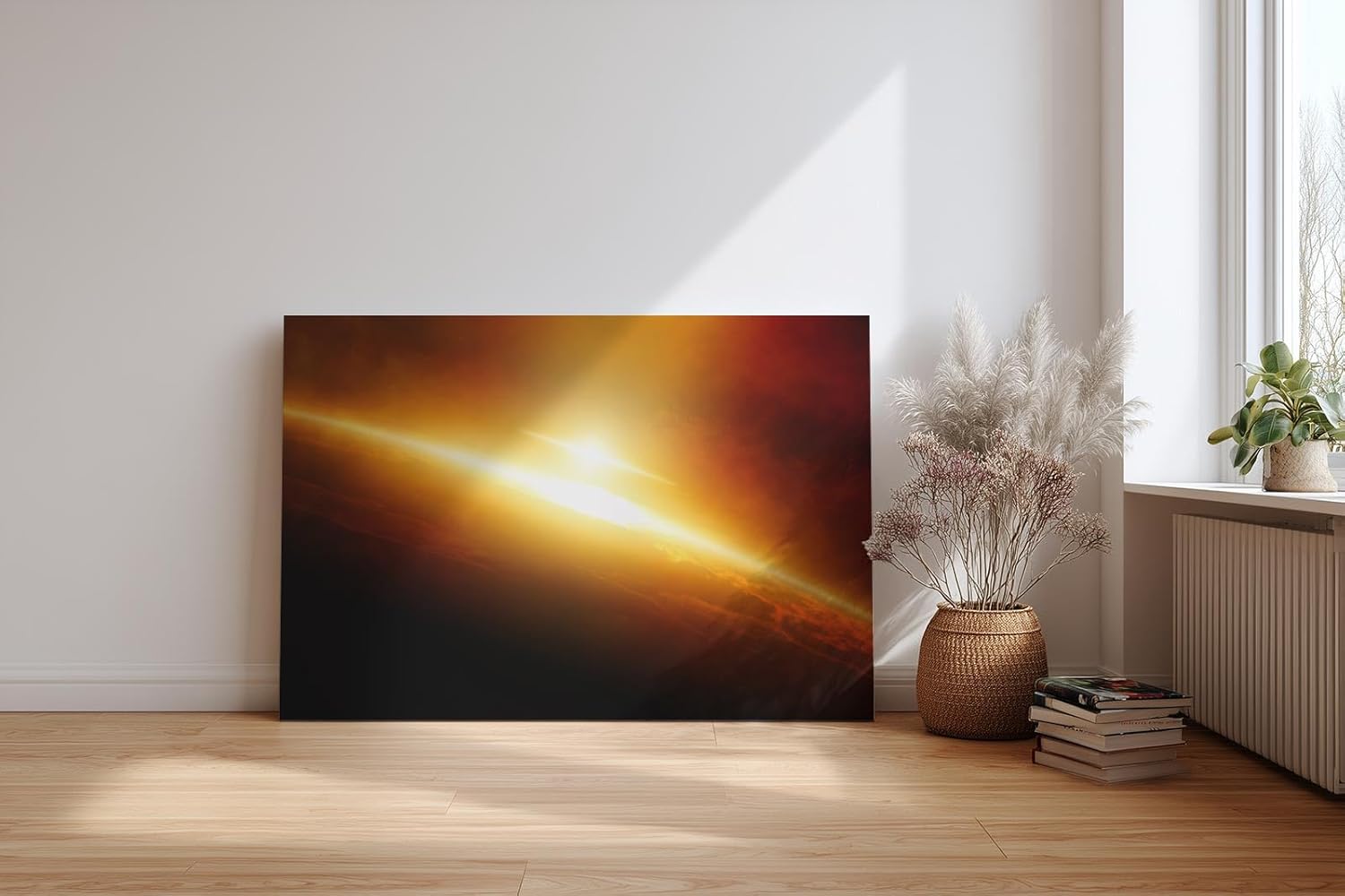 Sinus Art Wandbild 120x80cm Faszinierende Weltraumszenerie mit dynamischer Lichtwirkung und kosmischer Tiefe