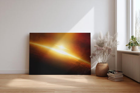Sinus Art Wandbild 120x80cm Faszinierende Weltraumszenerie mit dynamischer Lichtwirkung und kosmischer Tiefe