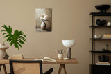 Paul Sinus 60x90cm Wandbild Zeitlose Blütenkraft – Eindrucksvolle weiße Lilie als stilvolles Blumenmotiv im Naturfarbton