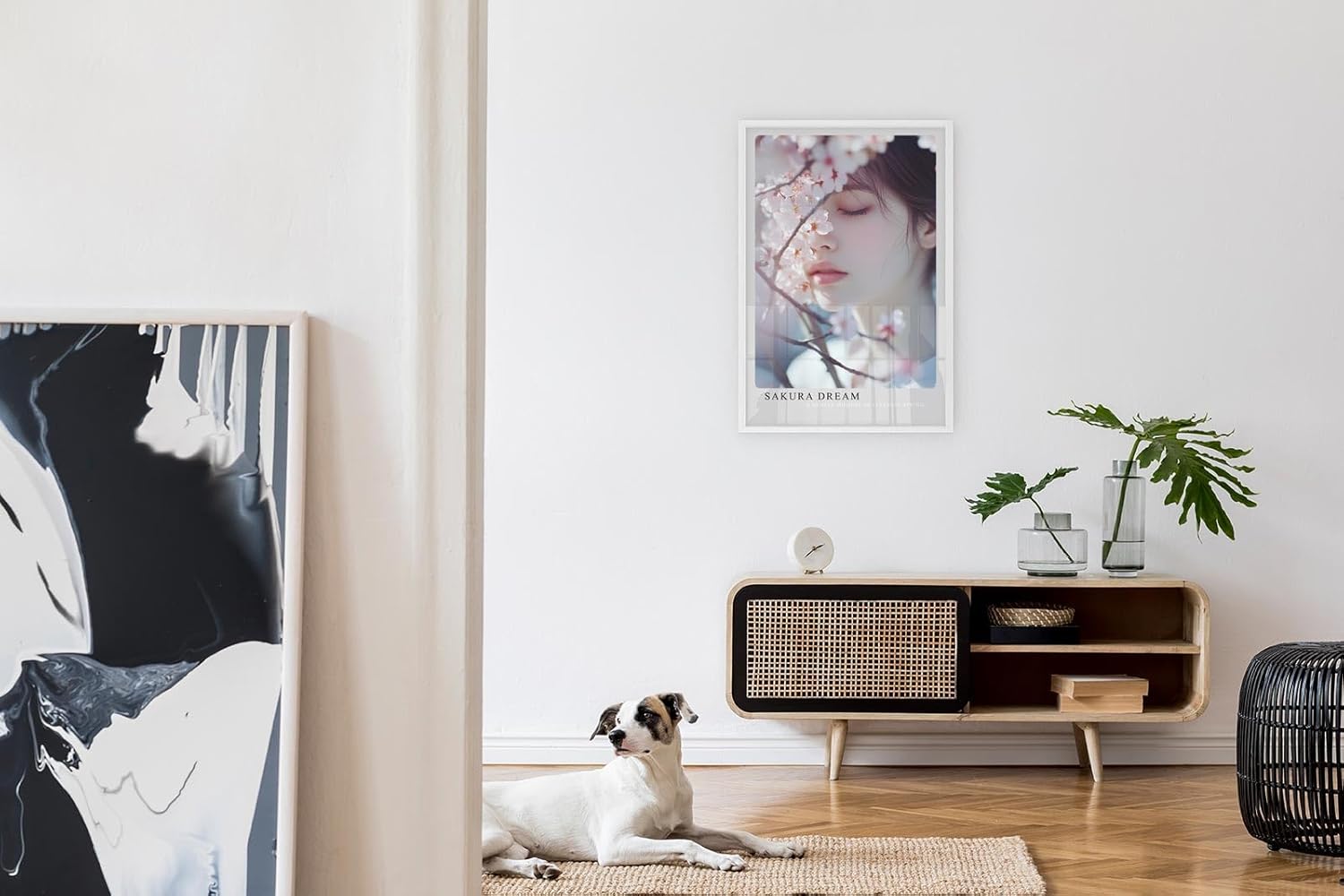 Paul Sinus Leinwandbild 80x120cm Sakura Traum zart poetisch romantisch harmonisch japanisch kunstvolle Wandkunst sanfte Farben faszinierend ästhetisch