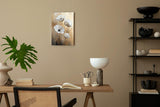 Paul Sinus 60x90cm Wandbild Zeitlose Blüten in Beige – Elegante Naturkunst mit stilvoller Blume