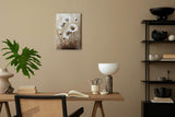 Paul Sinus 60x90cm Wandbild Blütenfeld in Beige – Kraftvolle Naturkomposition mit stilvoller Blume