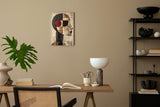 Paul Sinus 60x90cm Wandbild Zeitloser Blick – Modernes Kopfporträt als abstrakte Kunst auf Leinwand Holzrahmen