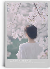 Paul Sinus Leinwandbild 80x120cm Leinwandbild Sakura Traum – Zarte Frühlingsszene mit blühenden Kirschblüten, verträumte Atmosphäre, japanische Eleganz