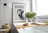 Paul Sinus Poster/Leinwandbild/Rahmenoption Lustiges Affenbild – Witzige Klo-Deko fürs Gäste-WC – Perfekt für Überraschungsmomente