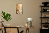 Paul Sinus 60x90cm Wandbild, Atemberaubende Dynamik in Schwungformen – Elegante Kunst in fließenden Beigetönen
