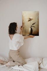 Paul Sinus 60x90cm Wandbild Pure Eleganz – Ausdrucksvolle Blume in Vase als stilvolles Highlight für florale Wandgestaltung