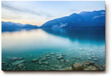 Sinus Art Wandbild 120x80cm Die Spiegelung im Wasser und die klaren Steine im Vordergrund vermitteln Ruhe und Weite