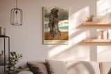 Paul Sinus Wandbild in 40x60cm Cosmic Wanderer – Astronautin in Getreidefeld unter wolkenverhangenem Himmel