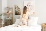 Paul Sinus 60x90cm Wandbild Zeitlose Blüten in Beige – Elegante Naturkunst mit stilvoller Blume