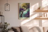 Paul Sinus Wandbild in 40x60cm The Ascending Tree – Künstlerische Darstellung eines aufstrebenden Baumes in leuchtenden Farbverläufen