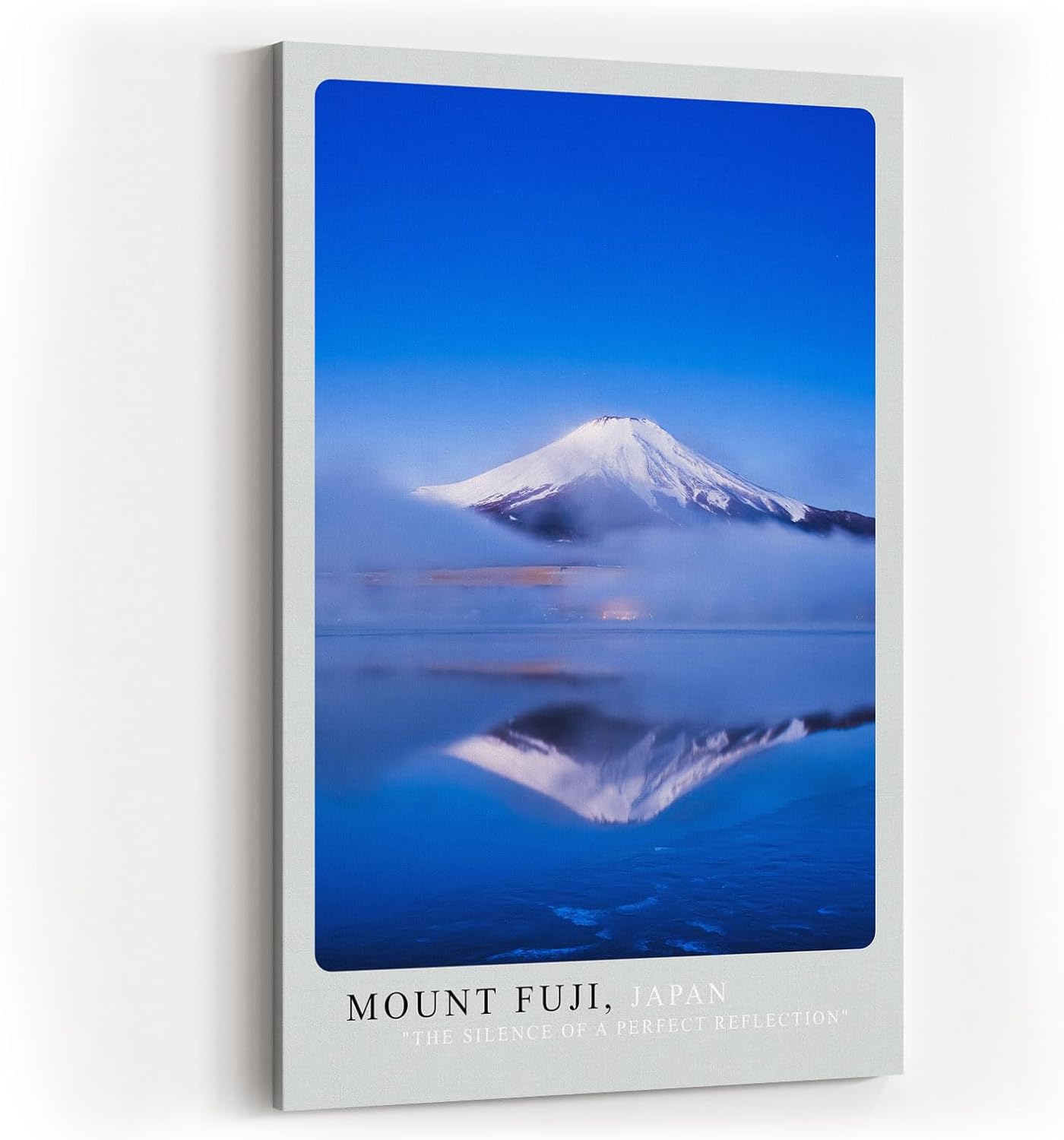 Paul Sinus Kunstdruck 40x60cm Mount Fuji mit Spiegelung im See und blauem Himmel