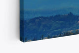 Paul Sinus Wandbild 120x80cm Gebirge Berglandschaft Sonnenuntergang Hügel Blau