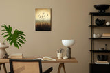 Paul Sinus 60x90cm Wandbild Gräser im Abendlicht – Naturstille in warmem Licht mit floraler Blume