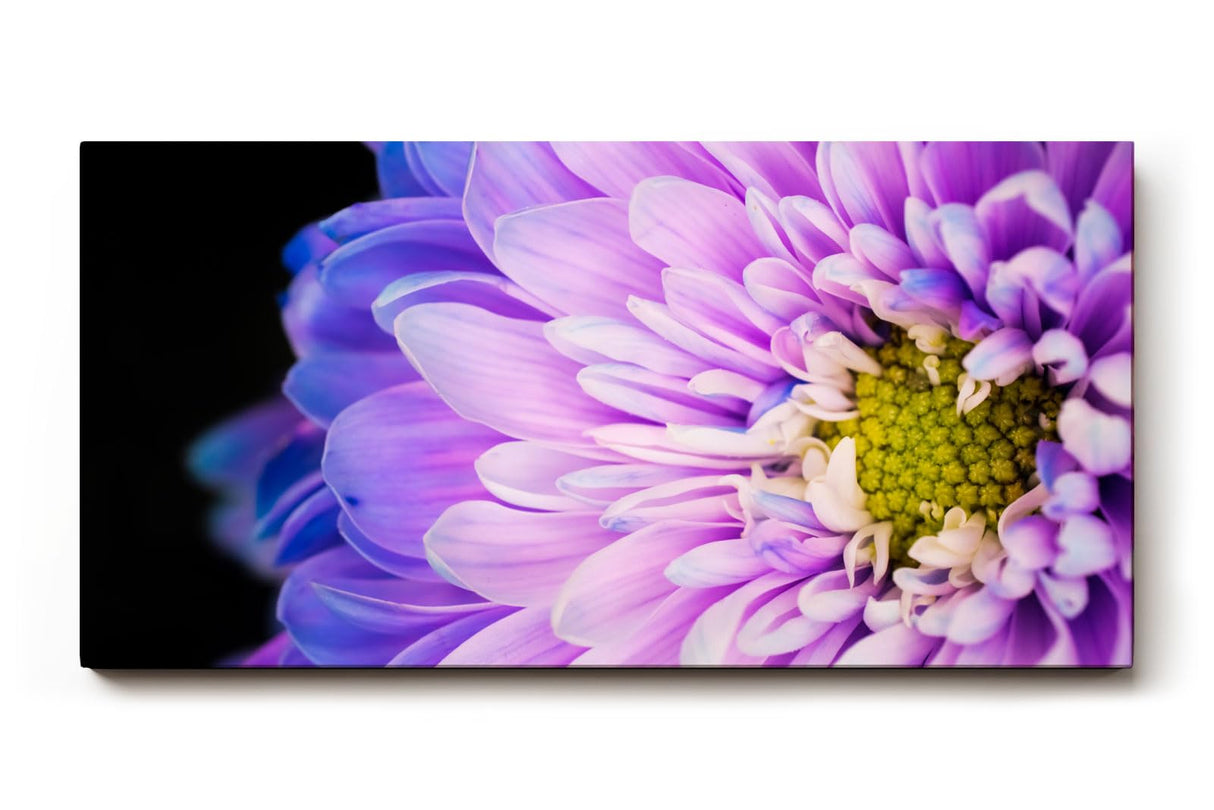 Sinus Art Wandbild 120x80cm Makro einer geöffneten Blüte – fesselnde Struktur mit leuchtendem Zentrum