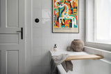 Paul Sinus Leinwandbild 60x90cm Leinwandbild Urban Unicorn magische Stadtfarben verspielte Fantasie moderne Pop-Art lebendige Ästhetik abstrakte Metropole