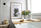 Paul Sinus Poster/Leinwandbild/Rahmenoption Lustiges Katzenbild – Niedliche Klo-Deko fürs Gäste-WC – Perfekt für Sauberkeitsfans