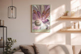 Paul Sinus Wandbild in 40x60cm Soft Revelation – Abstrakte Blütenkomposition in sanften Pastellund Lilatönen mit dynamischer Struktur