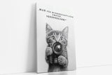 Paul Sinus Poster/Leinwandbild/Rahmenoption Lustiges Katzenbild – Witzige Klo-Deko fürs Gäste-WC – Perfekt für Humorvolle