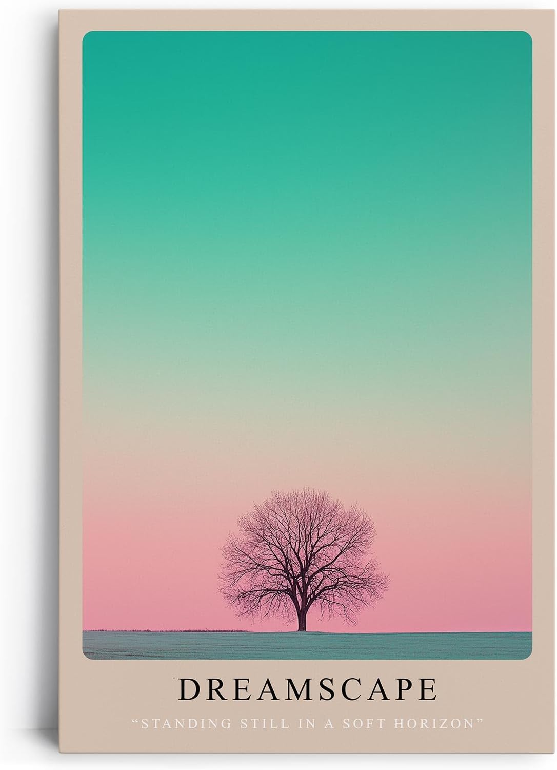 Paul Sinus Leinwandbild 80x120cm Dreamscape – Minimalismus, Natur, Farbverlauf, Ästhetik, Kunst, Träume, Harmonie, Balance, Landschaft, Meditativ, Ruhe