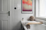 Paul Sinus Leinwandbild 80x120cm verträumte Wolkenformation in leuchtenden Pastelltönen, faszinierende Wandkunst mit surrealem Farbverlauf