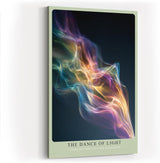Paul Sinus Wandbild in 40x60cm The Dance of Light – abstrakte Lichtkomposition in fließenden Regenbogenfarben für kreative und moderne Raumgestaltung