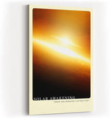 Paul Sinus Kunstdruck 40x60cm Solar Awakening mit leuchtendem Horizont in Gold und Orange